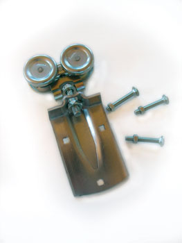 Hanger with strap and trolley